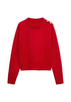 Mango WITH JEWEL BUTTONS - Pulover - red