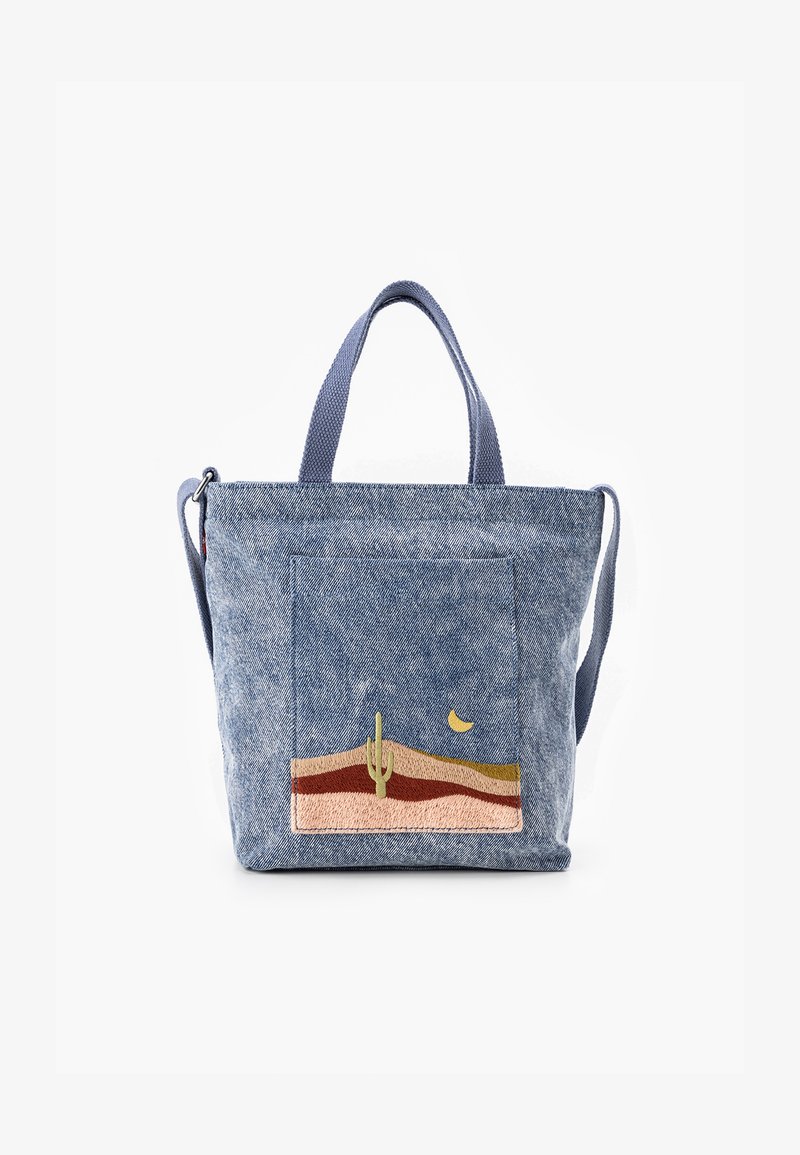 Piccola borsa a tracolla in denim con cerniera e tracolla Piccola borsa a tracolla in denim con cerniera e tracolla