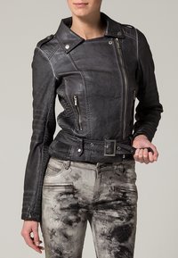 Morgan Imitatieleren jas - grey