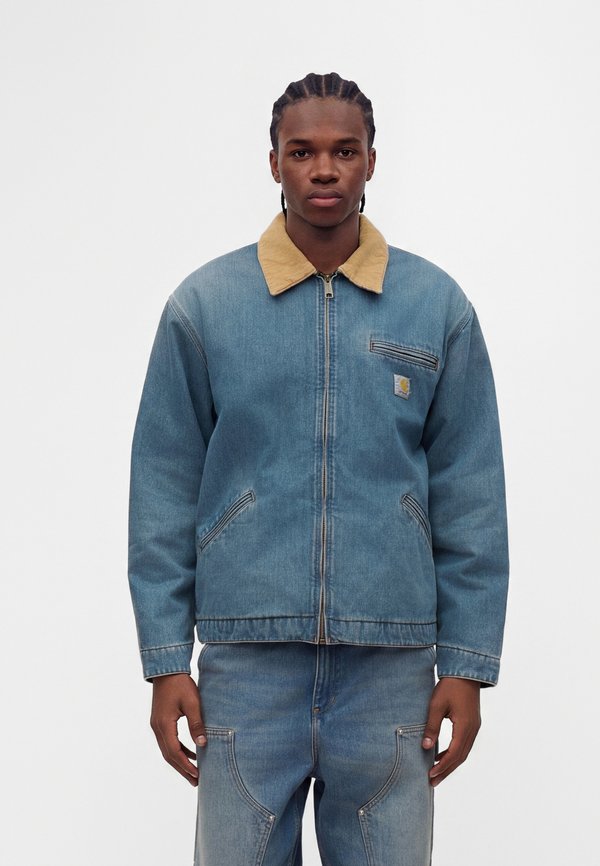 DETROIT JACKET - Jachetă din denim - blue / dusty brown