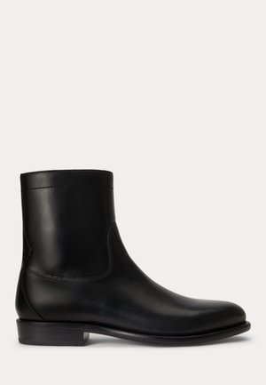 Polo Ralph Lauren, OWEN LEATHER ZIP ANKLE BOOT - Класически боти до глезена - black