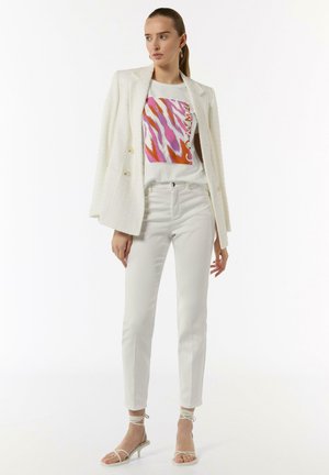comma MIT FRONT - Print T-shirt - weiß