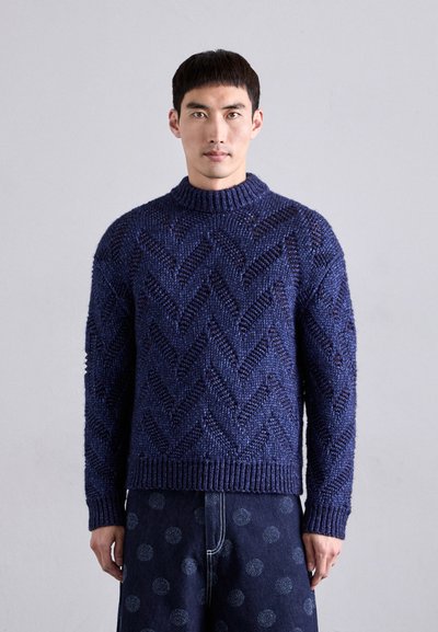Henrik Vibskov FLAT CREWNECK - Trui - navy
