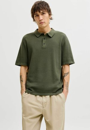 JJEGEORGE SS SN - Polo - dusty olive