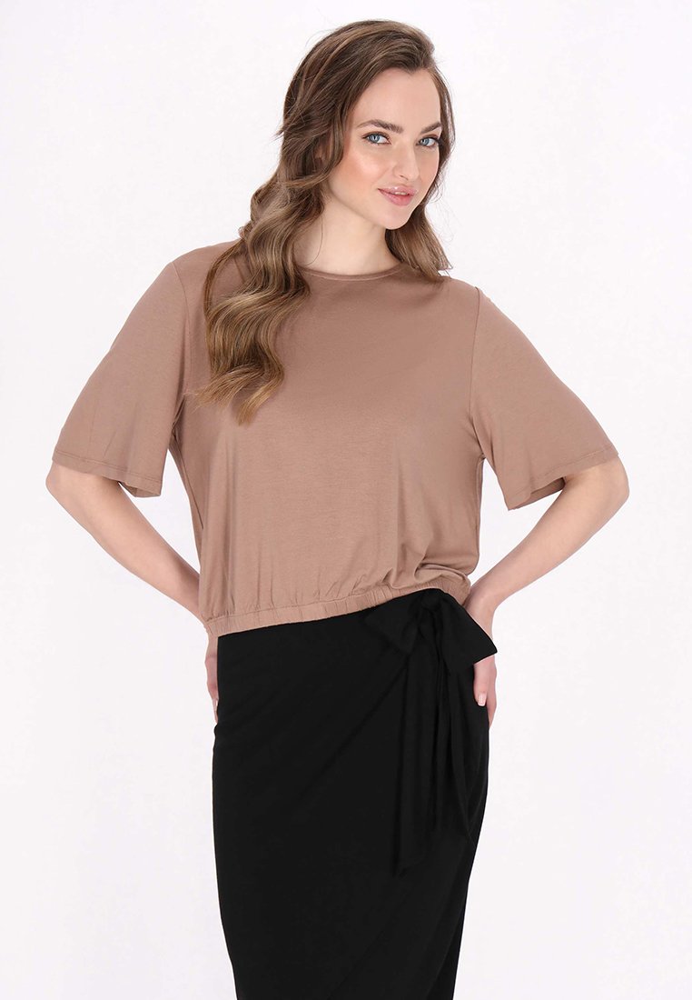 dreimaster T-shirt basic zandkleur