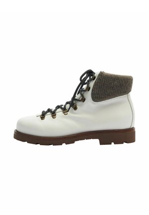 Bottines à lacets - white calf