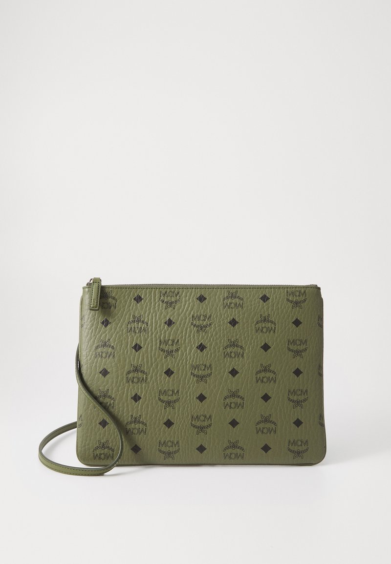 MCM - AREN FLAT POUCH UNISEX - Borsa a tracolla - khaki moss, Ingrandire