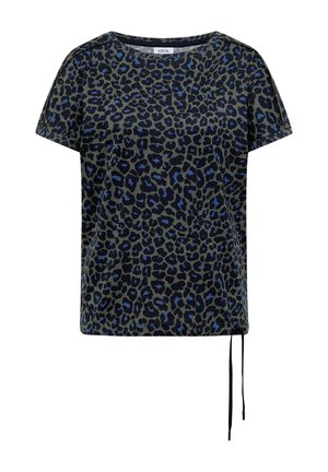Cecil, T-SHIRT MIT BOAT NECK UND LEO-MUSTER - T-shirt con stampa - dried olive green