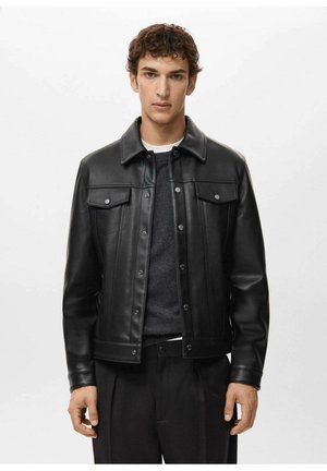 Chaqueta de cuero sintético - black