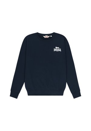 Lonsdale, LONSDALE HERREN RUNDHALS SWEATSHIRT SCHMALE PASSFORM LONGRIDGE - Sweater - dark navy white