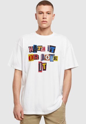 HATE IT OR LOVE IT  - Print T-shirt - white