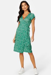 Bubbleroom PUFF SLEEVE WRAP DRESS - Sukienka z dżerseju