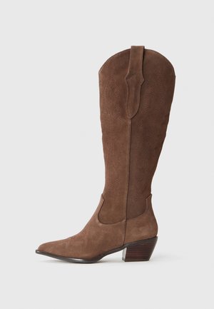 Bottes de cowboy / motard - brown