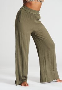 South Beach CRINKLE  WIDE LEG  - Pantalones - khaki