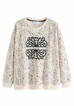Never Fully Dressed Sweatshirt - cream map print
