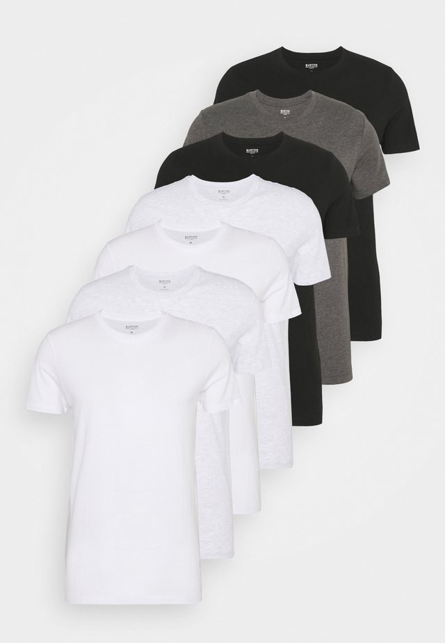SHORT SLEEVE CREW 7 PACK - T-shirt basic - black