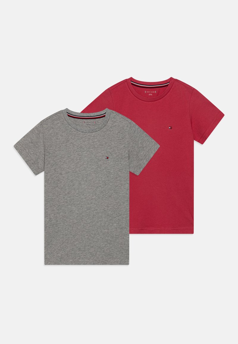 Tommy Hilfiger TEE 2 PACK - Apatiniai marškiniai - heritage pink/light grey heather