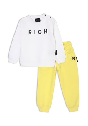 MAES SET - Pantaloni - white yellow