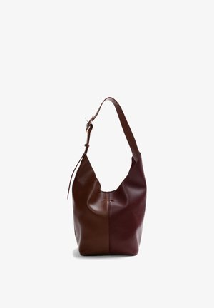 Gioseppo, GIOSEPPO MAXI BUCKET BAG BLACK AND BROWN 80654 - Borsa a mano - marron