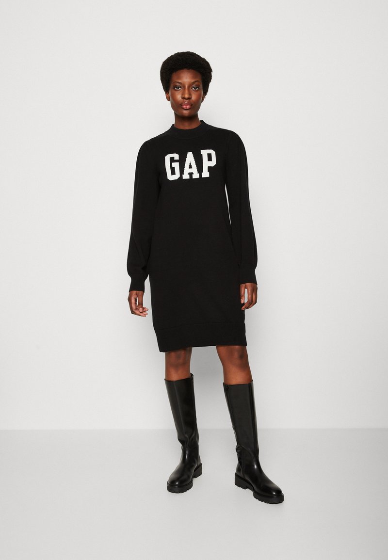 GAP LOGO SWEATER DRESS Jumper dress true black/black Zalando.co.uk