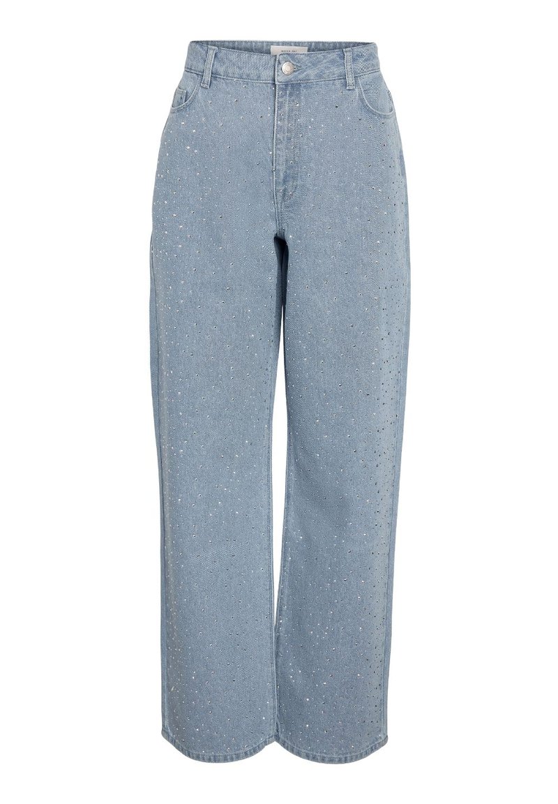 Noisy May Wijde jeans lichtblauw denim