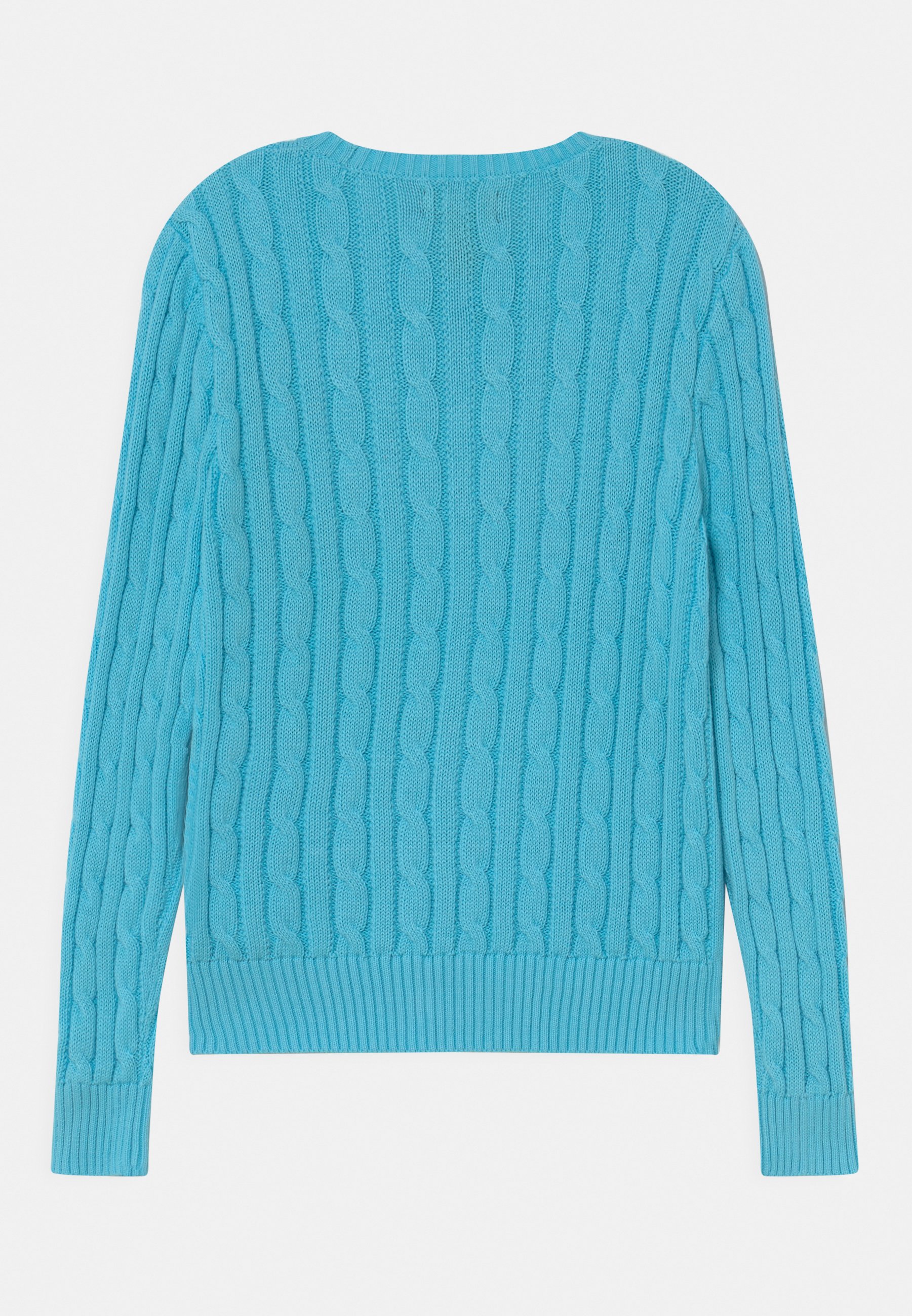 turquoise cable knit sweater