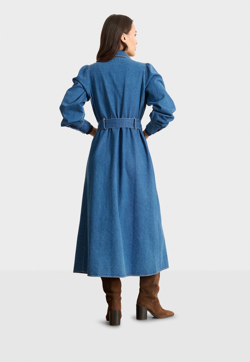 Robe Fille été Gymboree En Jean (denim) - Taille 7 - Manches Courtes, Volants - Bleu - Coton 100% - Occasion Très Bon état