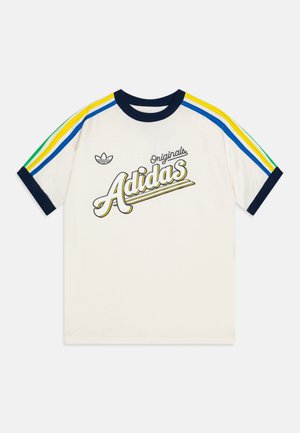 adidas Originals 3 STRIPES TEE JUNIOR UNISEX - Majica kratkih rukava s printom - cloud white