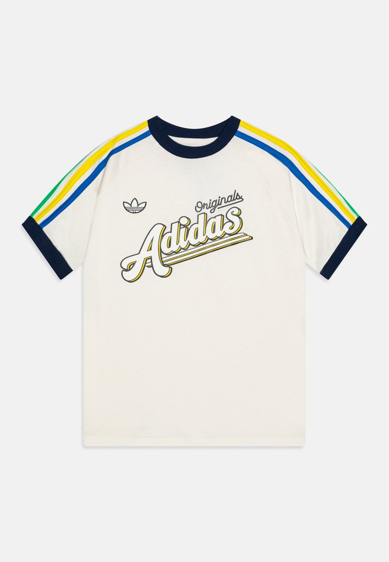 adidas Originals 3 STRIPES TEE JUNIOR UNISEX - Triko s potiskem - cloud white