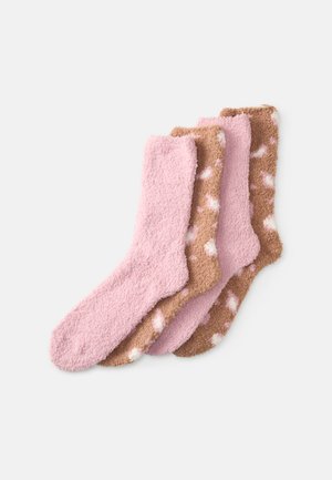 WOMEN COSY PATTERNED SOCKS 4 PACK - Chaussettes - burro