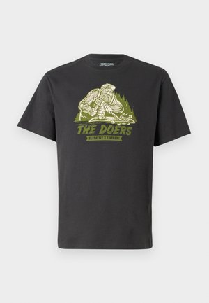 Element TIMBER SHAPER - Print T-shirt - off black