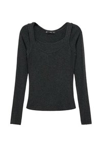 Pulover - mottled dark grey