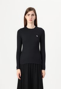 Abercrombie & Fitch ICON 2 PACK - Langarmshirt - brilliant white/black beauty