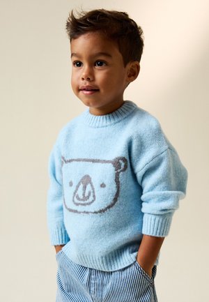 Next, REGULAR FIT - CHARACTER CREW NECK - Strickpullover - blue bear