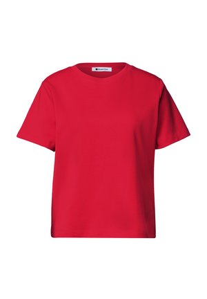 Street One, BASIC T-SHIRT IM VERKÜRZTEN SCHNITT - T-Shirt basic - salsa red
