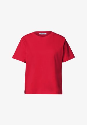 Street One, BASIC T-SHIRT IM VERKÜRZTEN SCHNITT - T-Shirt basic - salsa red