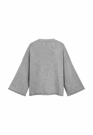 #VDR VILLADELLEROSE, PRINTED OVERSIZE KNIT SWEATER - Πουλόβερ - grey
