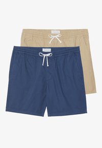 Unselected, beige/dark blue