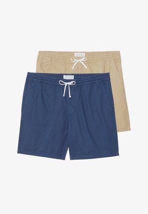 2 PACK - Shorts - beige/dark blue