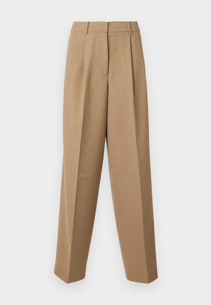 MICHAEL Michael Kors, PLEATED WIDE LEG PANT - Παντελόνι - cafe