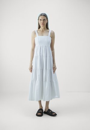 MICHAEL Michael Kors SOLID TIERED MIDI DRESS - Rochie de zi - white