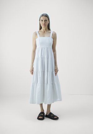 SOLID TIERED MIDI DRESS - Rochie de zi - white