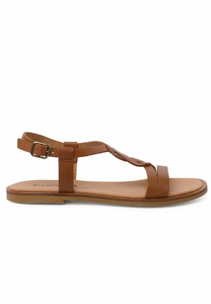 T-bar sandals - cuero