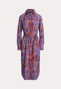 Lauren Ralph Lauren Petite PAISLEY BELTED CREPE SHIRTDRESS - Kreklkleita - fuchsia multi