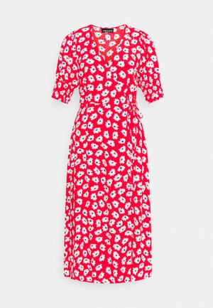 PCRASMINE MIDI WRAP DRESS - Day dress - fiestaflowers
