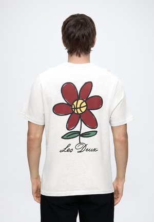 Les Deux FLOWER BASKET T SHIRT - Tričko s potlačou - snow melange