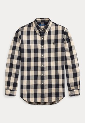 CUSTOM FIT PLAID DOUBLE-FACED SHIRT - Skjorter - 1932 cream/black