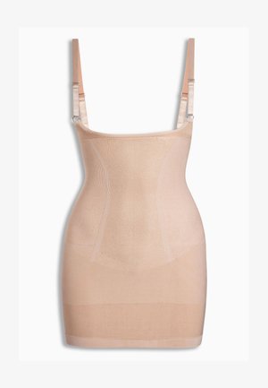 Beez šhape-riided reguleeritavate rihmadega, millel on sile ja ühtlane tekstuur ning chevron mustriga, mis on loodud keha keha järgima.