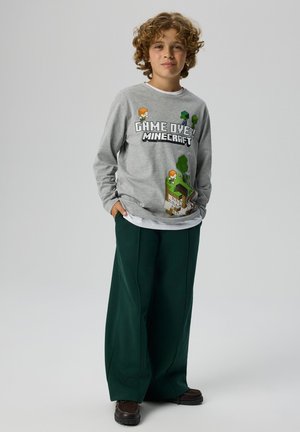 Name it, NKMAR MINECRAFT LS NREG TOP BOX NOOS BFU - Langærmet T-shirt - grey melange