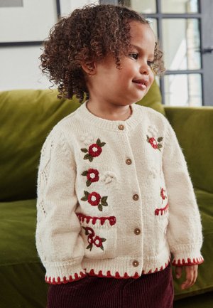 Next, REGULAR FIT - FLORAL PRINT - Cardigan - ecru